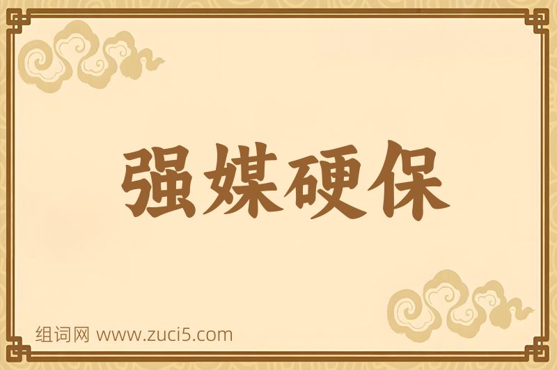 成语强媒硬保图片