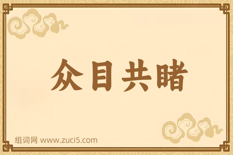 成语众目共睹图片