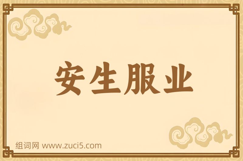 成语安生服业图片