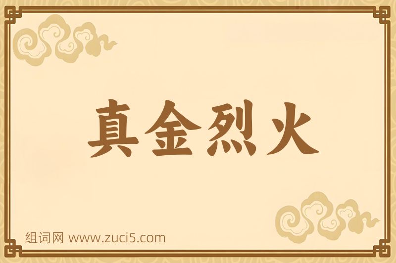 成语真金烈火图片