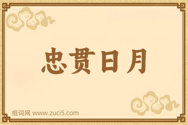成语忠贯日月图片
