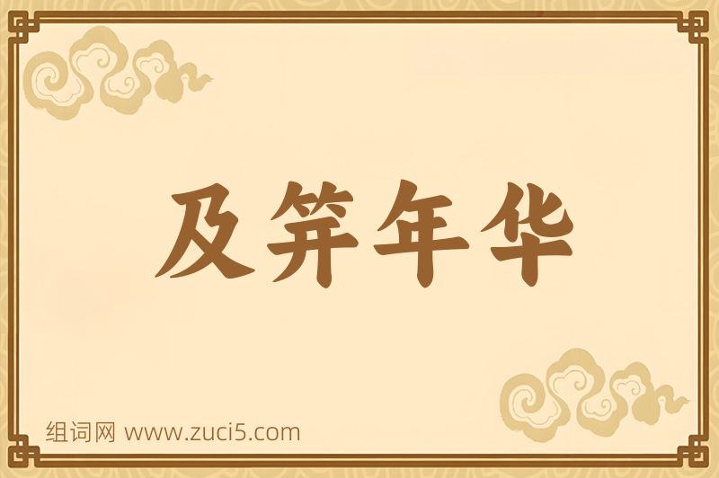 成语及笄年华图片