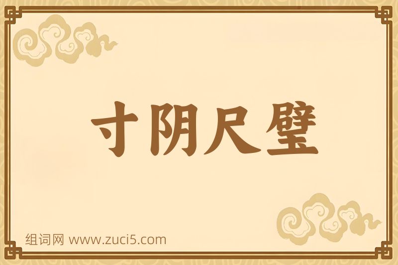 成语寸阴尺璧图片