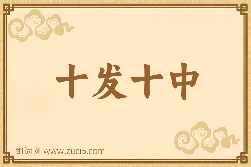 成语十发十中图片