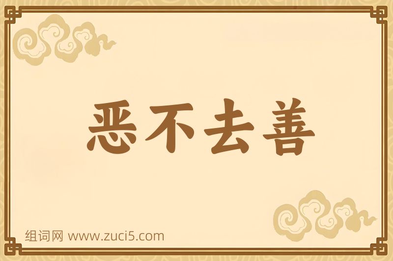 成语恶不去善图片
