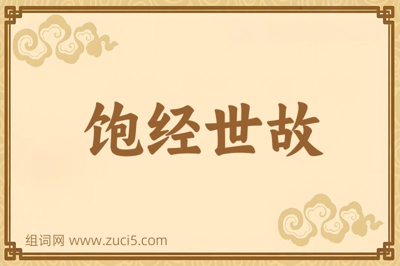 成语饱经世故图片