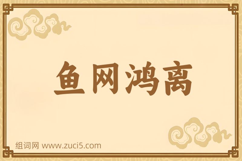 成语鱼网鸿离图片