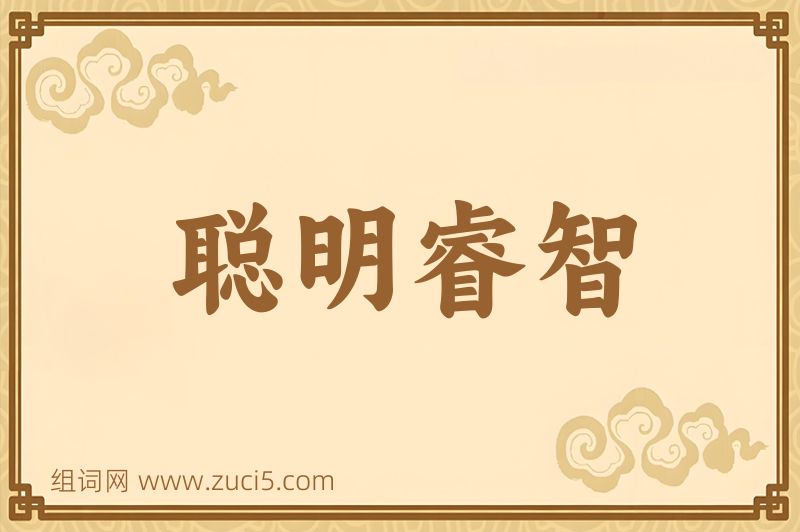 成语聪明睿智图片