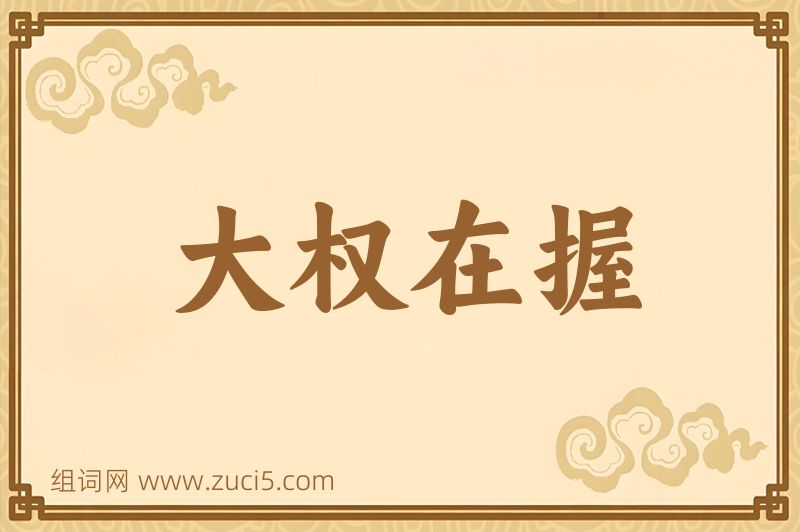 成语大权在握图片