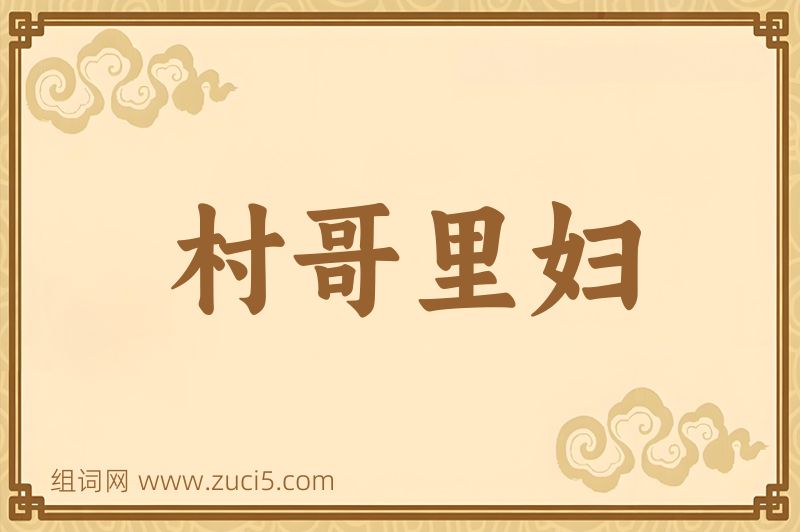 成语村哥里妇图片