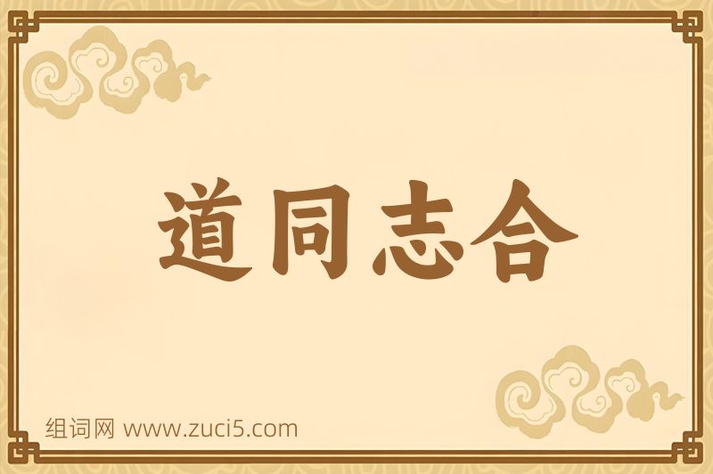 成语道同志合图片