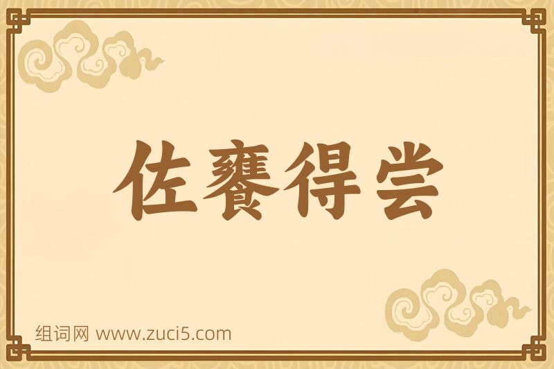 成语佐饔得尝图片