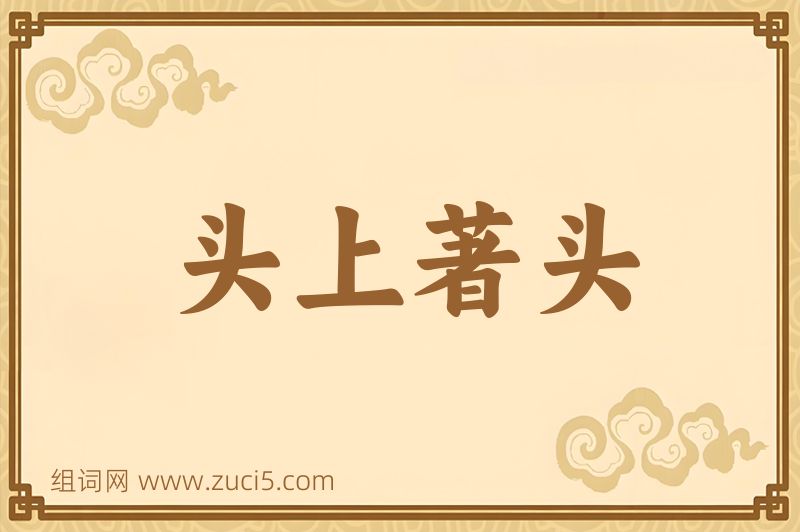 成语头上著头图片