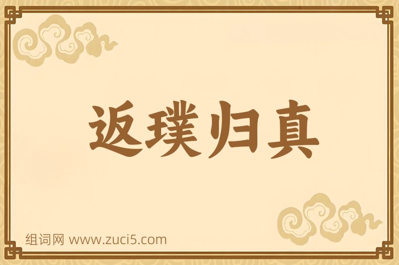 成语返璞归真图片