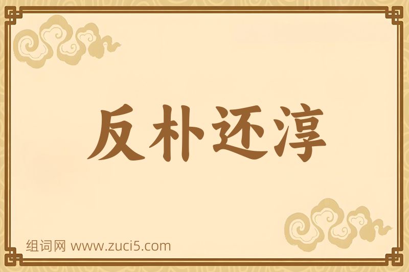 成语反朴还淳图片