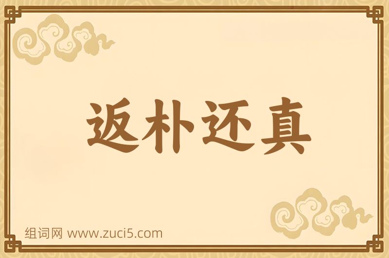 成语返朴还真图片
