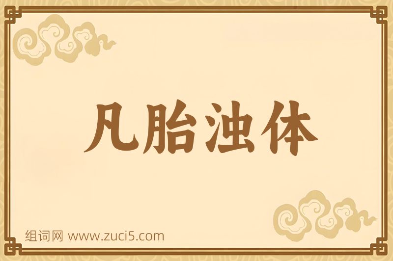 成语凡胎浊体图片