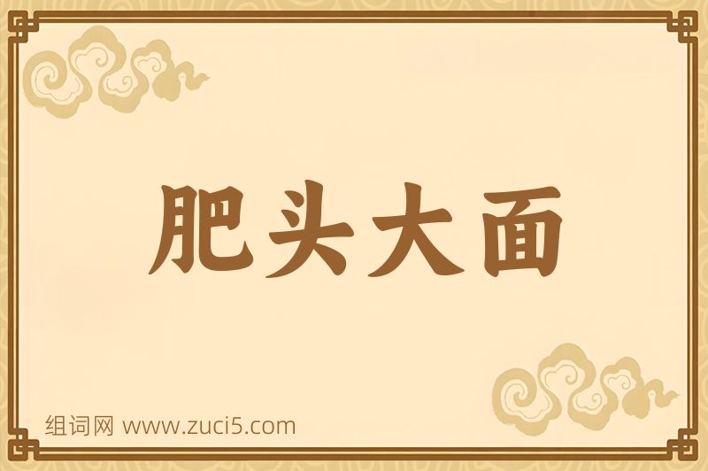 成语肥头大面图片