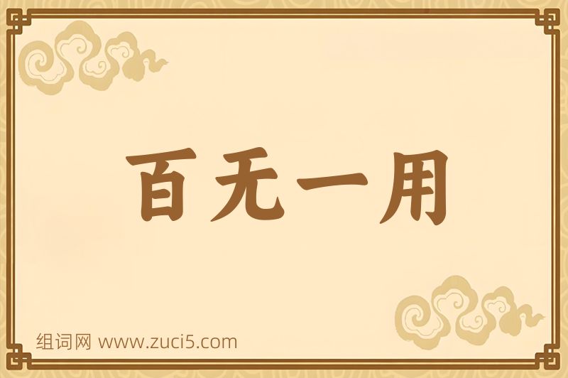 成语百无一用图片