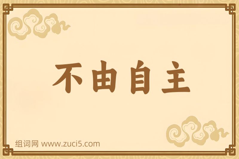 成语不由自主图片