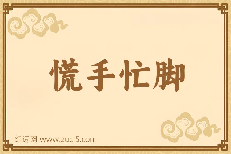 成语慌手忙脚图片