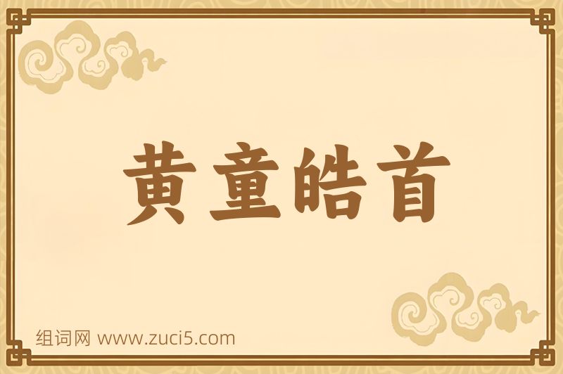 成语黄童皓首图片