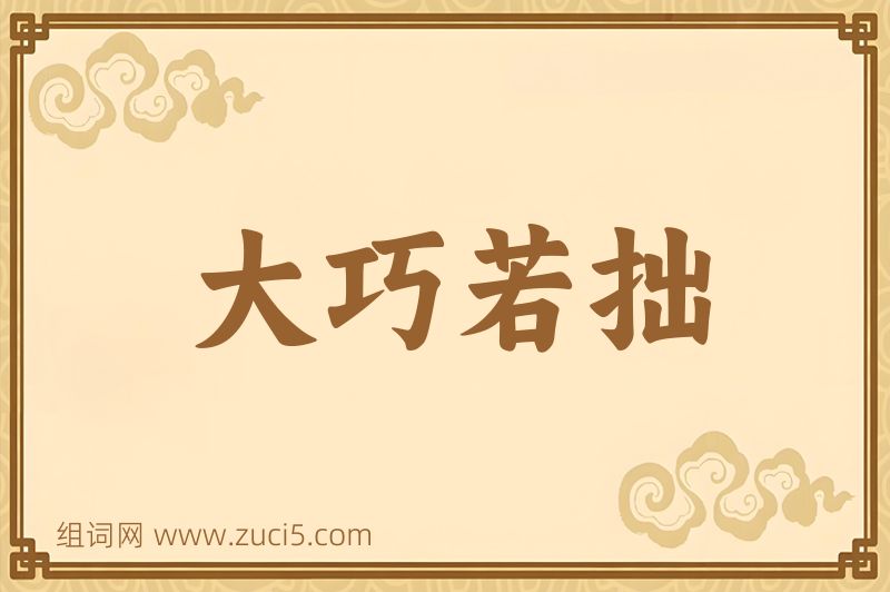 成语大巧若拙图片
