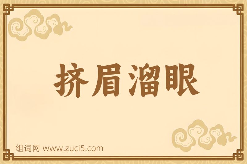 成语挤眉溜眼图片