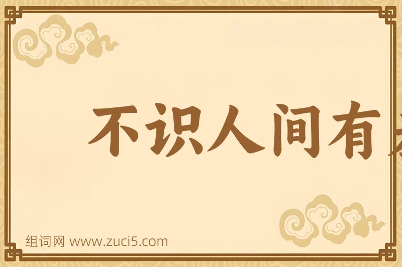 成语不识人间有羞耻事图片