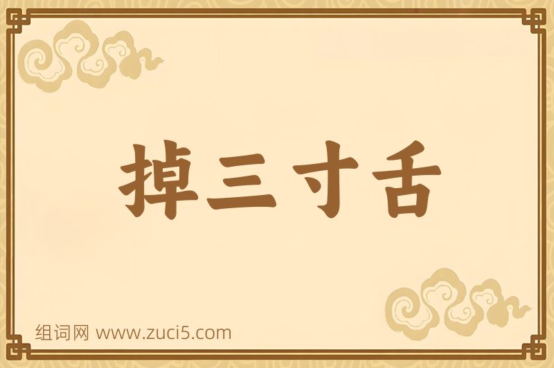 成语掉三寸舌图片