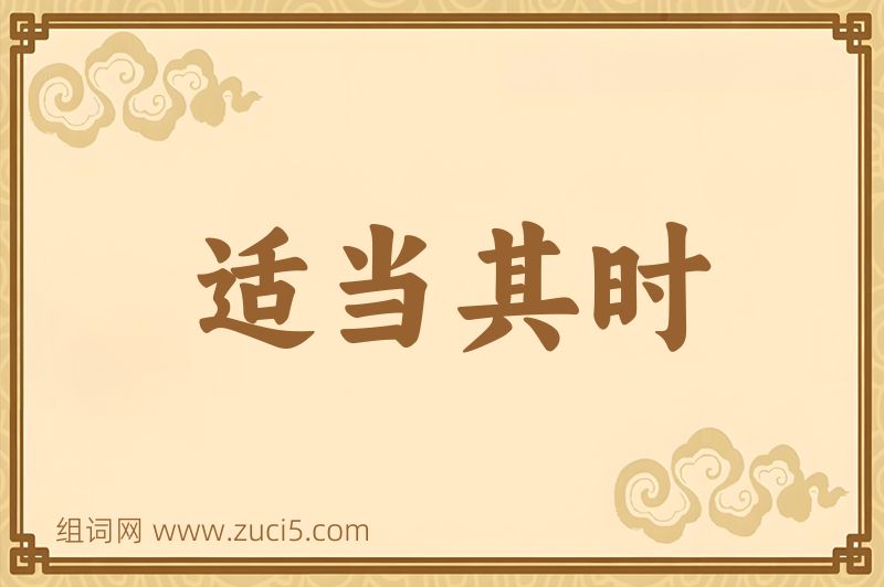 成语适当其时图片