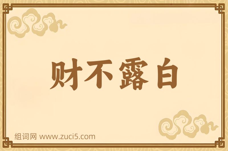 成语财不露白图片