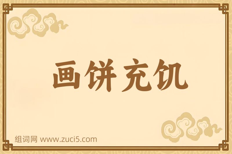 成语画饼充饥图片