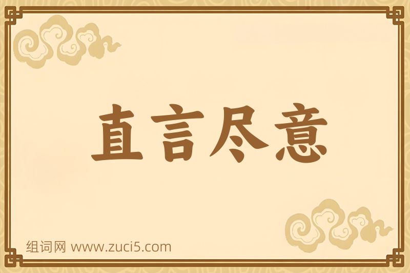 成语直言尽意图片