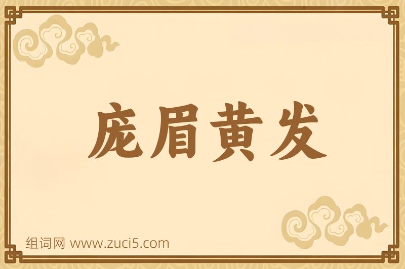 成语庞眉黄发图片