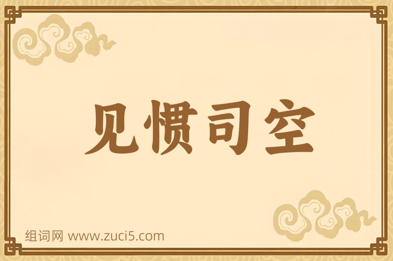 成语见惯司空图片