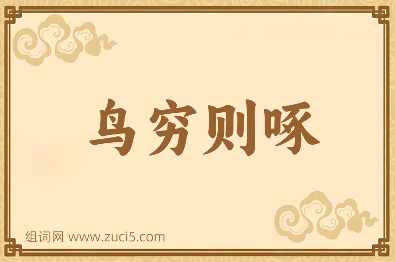 成语鸟穷则啄图片