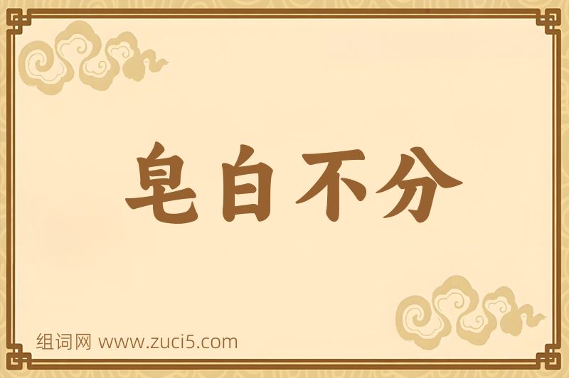 成语皂白不分图片