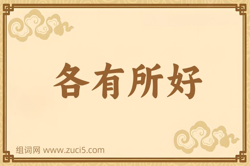 成语各有所好图片