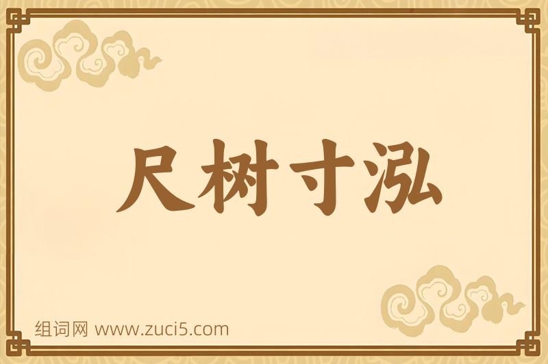 成语尺树寸泓图片