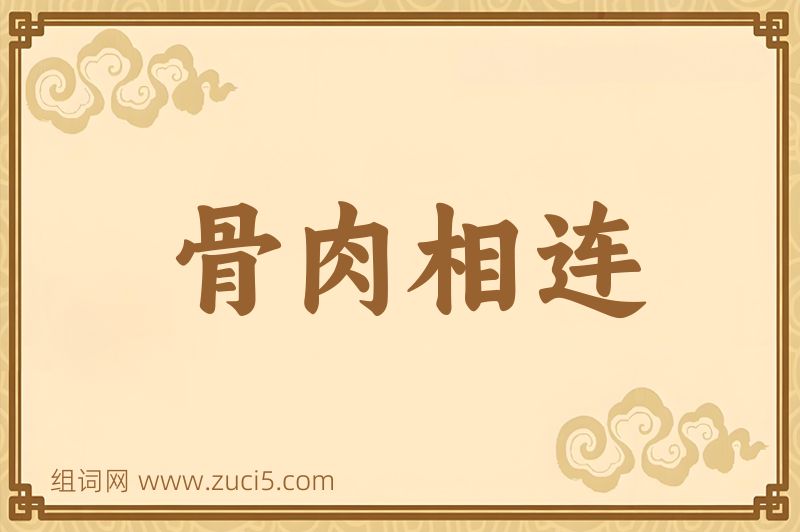 成语骨肉相连图片