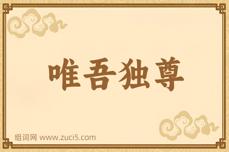 成语唯吾独尊图片