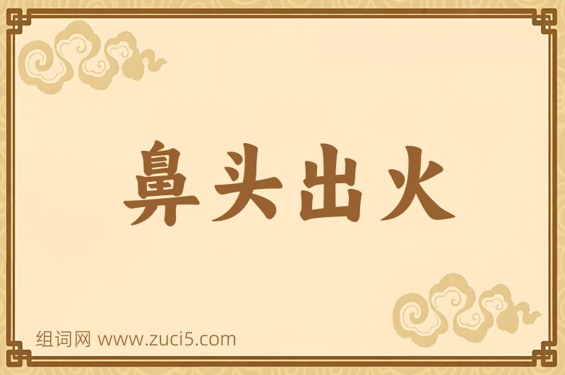 成语鼻头出火图片