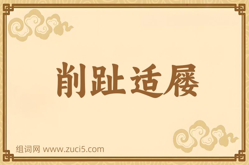 成语削趾适屦图片