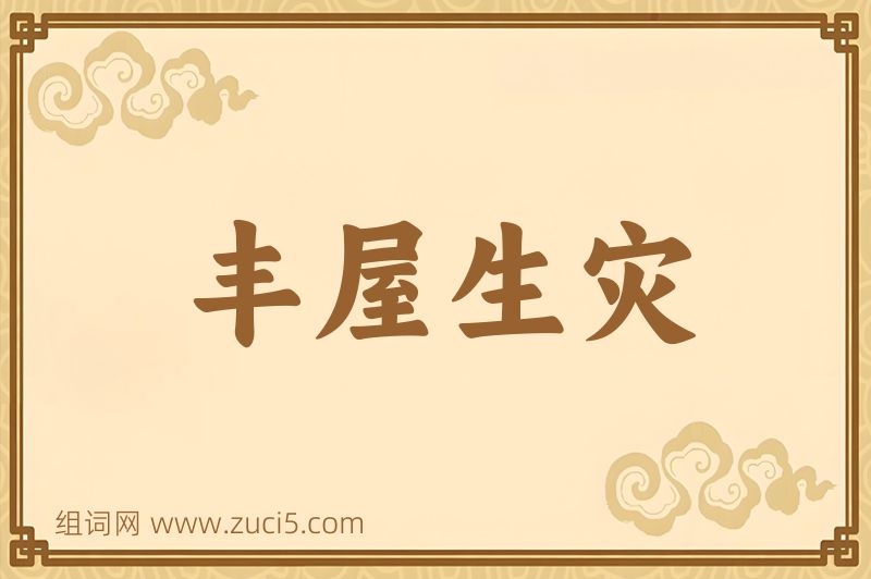 成语丰屋生灾图片