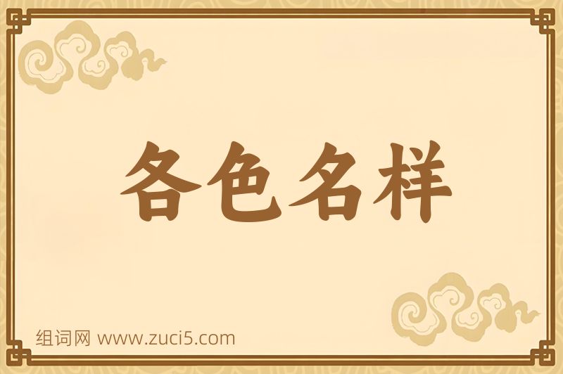成语各色名样图片
