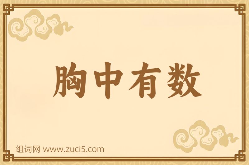 成语胸中有数图片