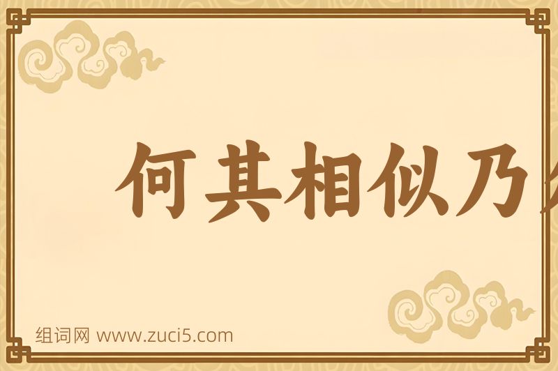 成语何其相似乃尔图片