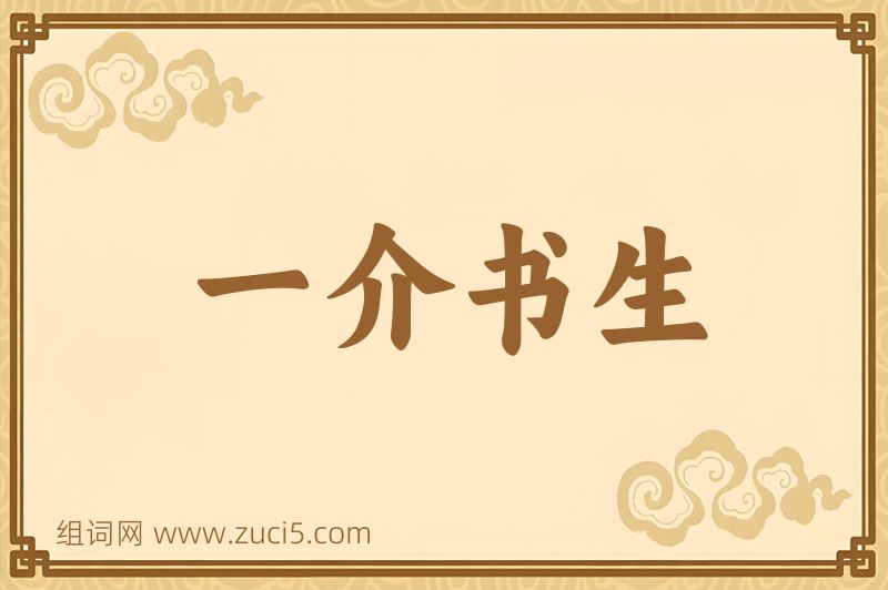 成语一介书生图片