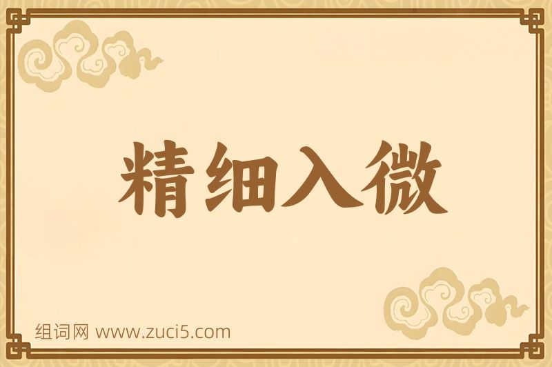 成语精细入微图片